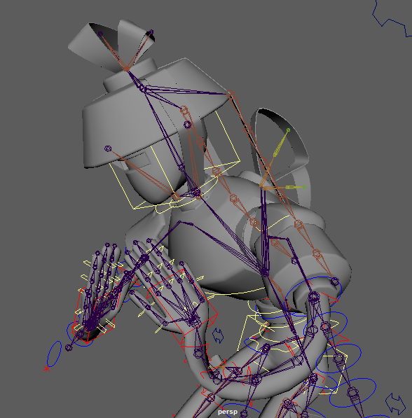 Glance rig zoomed on dynamic bones