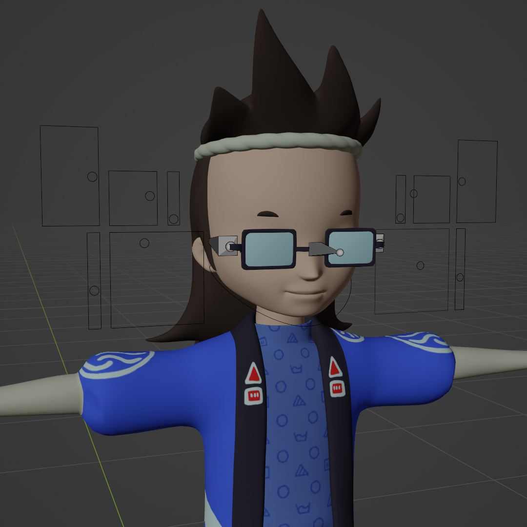 Lyoko rig with face controls visible